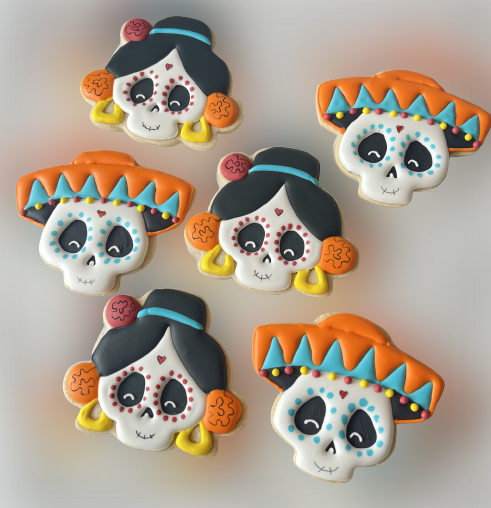 Custom hand-piped Day of the Dead cookies Bay Area bakery